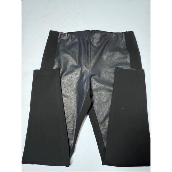 Esprit Women’s Pants Faux Leather Trim Size XL Black - Picture 5 of 15